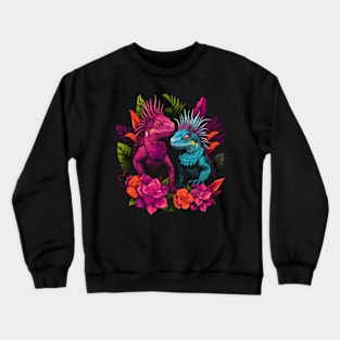 Iguana Couple Valentine Crewneck Sweatshirt